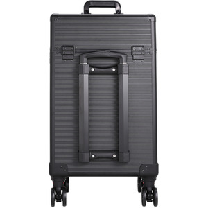 Large Professional Makeup Case on Wheels - Black by Livingandhome