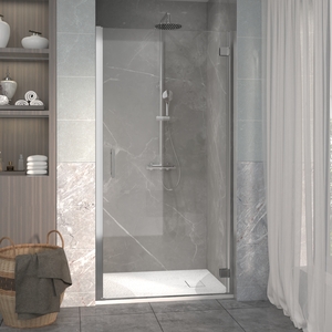 Brass Hinged Shower Door Enclosure Easy Clean