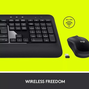 Advanced Combo Wireless Keyboard and Mouse - Multicolour by Logitech