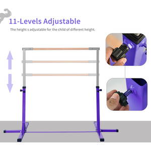 HOMCOM Adjustable Kids Gymnastics Training Bar by HOMCOM
