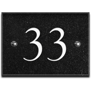Black Granite House Number 33 - Black by The House Nameplate Company
