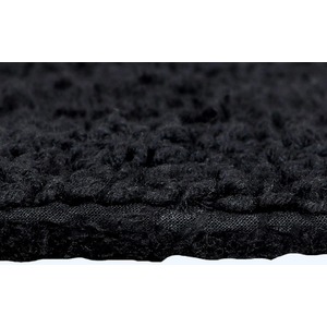 Luxury Reversible Cotton Bath Mat - Black by Homescapes