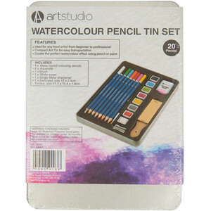 Art Studio Watercolour Pencil Tin Set by Art Studio