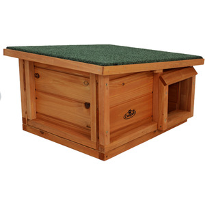 Hedgehog House Hibernation Shelter Wood - Brown by Actiaspet