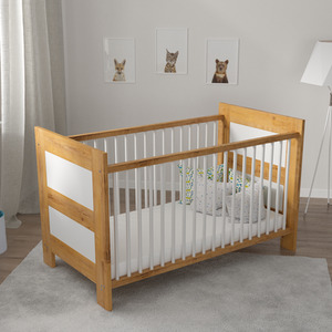 Lucy Cot Bed - Sunset Pine/White by Love For Sleep