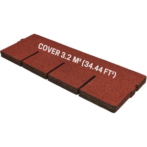 Premium Bitumen Roof Shingles for Sheds, Gazebos, and Outdoor Buildings 20 Pcs - Red by NOVECRAFTO