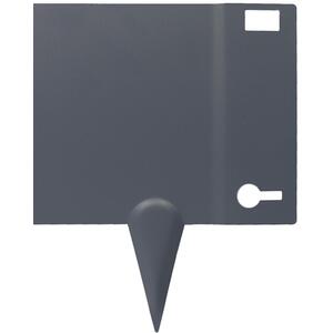 5pc Steel Lawn Edging Set - 5m x 16cm - Grey by Harbour Housewares