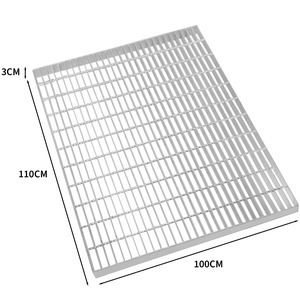 Galvanised Grating Mesh Panels - Silver / 110cm / 100cm by Monster Shop