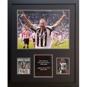 Alan Shearer Signed and Framed Newcastle United Photo - Black by Allstarsignings