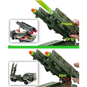 Military Missile Transport Army Truck With Shooting Missiles New Edition - Camouflage / Anti Aircraft Twin Missile by Big Daddy