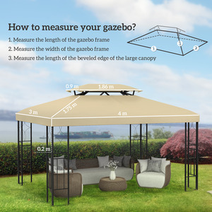 Outsunny Patio Gazebo Tent Cover Replacement by Outsunny