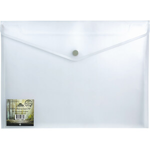Recycled PP A4 Envelope Folder - White