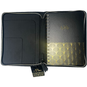 Art Deco A5 Folio Notebook - Black