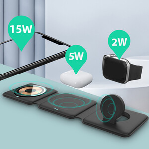 3 in 1 Foldable Wireless Charger by Sensei