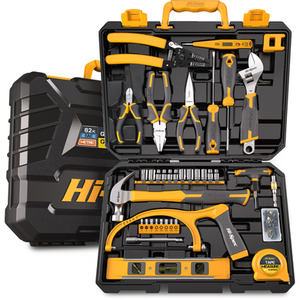 Hi Spec 82 Piece Home and Garage Tool Kit Set - yellow by Hi-Spec