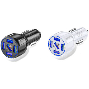 In-Car Five USB Fast Charging Phone Charger - Black