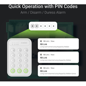 Wireless Security Keypad - White by Roombanker