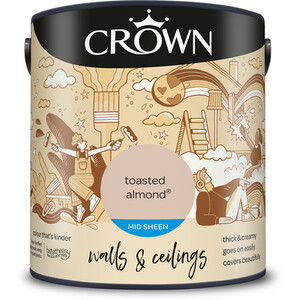 Crown Walls and Ceilings Mid Sheen Emulsion - Toasted Almond / 2.5l by Crown Paints