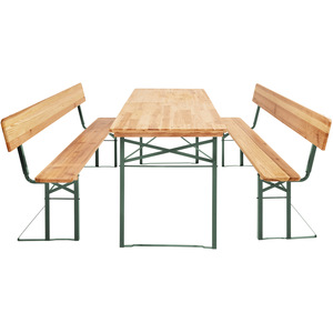 Picnic Table Set with Backrests - Brown by tectake