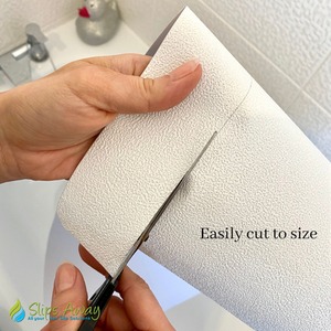 Non Slip Adhesive Bath Mat - Ultra Thin - Anti Skid Textured Vinyl 16