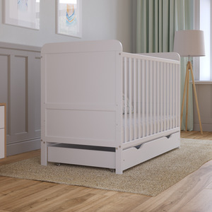 Levi Cot Bed With Drawer And Mattress - Anthracite/Pine by Love For Sleep