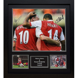 Henry and Bergkamp Signed and Framed Arsenal Photograph - Red by Allstarsignings