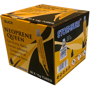 Neoprene Queen Wetsuit Repair Adhesive 15g (Box of 50) - Black by Stormsure
