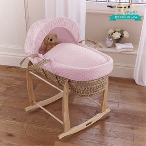 Dimple Palm Moses Basket - Grey by Clair de Lune