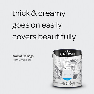 Crown Breatheasy Matt Emulsion Paint 5L - Clay White by Crown Paints