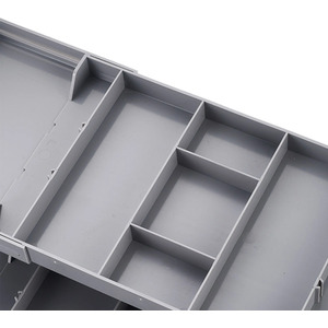Expandable Multi-tier Drawer Organizer Storage Tray - Grey / 30cm / 6.8cm by Livingandhome
