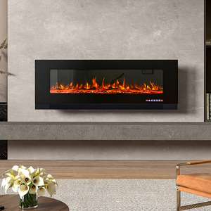 Wall-Mounted and Recessed Electric Fireplace with Stand by Livingandhome