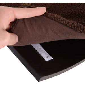 Pawhut Wood Cat Shelve Wall Mounted Shelter Curved Kitten Bed - Brown by Pawhut