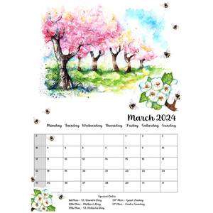 Countryside Landscapes in Watercolour 2024 Calendar by BebesArts