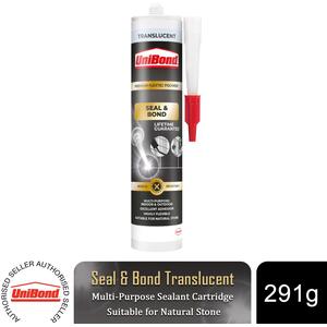 Unibond Seal and Bond Sealant Cartridge Translucent Multi Purpose Adhesive, 291g - Buy 1 by Unibond