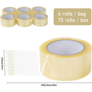 6 Rolls of Adhesive Packaging Tape by Livingandhome