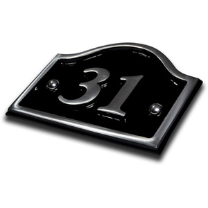 Aluminium Bridge House Number 31 - Black by The House Nameplate Company