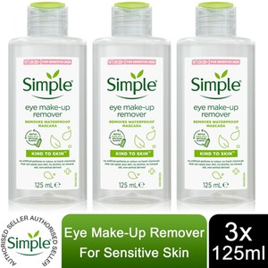 Simple Kind to Skin Eye Make-Up Remover for Sensitive Skin, 125ml - Buy 3 / 3 by Simple
