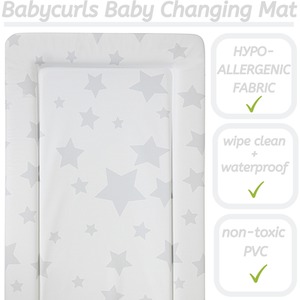 Baby Changing Mat - Grey Stars / Grey Stars by Babycurls