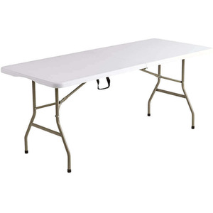 Home Source Folding 6FT Trestle Table - White by Home Source