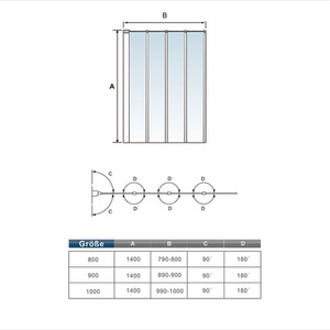 Black Framed Folding Bath Screen by AicaBathroom