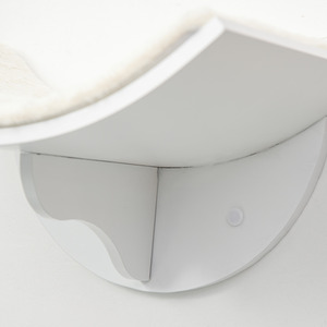 Pawhut Wood Cat Shelve Wall Mounted Shelter Curved Kitten Bed - White by Pawhut