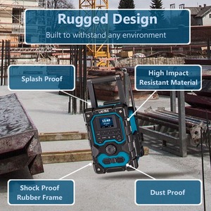 16W Jobsite Rechargeable DAB Radio - Blue by UEME