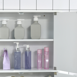 kleankin Bathroom Mirror Cabinet Wall Mount Storage Cupboard - White by kleankin