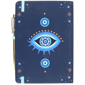 All Seeing Eye Notebook with Crystal Chip Pen - A5 by Kingsbury Gifts