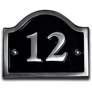 Aluminium Bridge House Number 12 - Black by The House Nameplate Company
