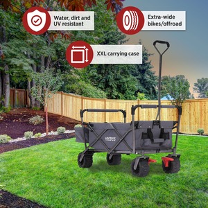 Handcart Foldable with Roof - Folding - Tool Trolley - Grey by AREBOS