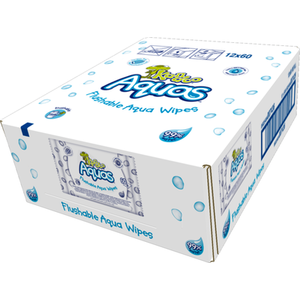 Pack of 60 Kandoo Aquas Wipes - White by Kandoo