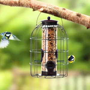 Squirrel Proof Bird Feeders Set of 3 - Grey/Black by Garden Mile