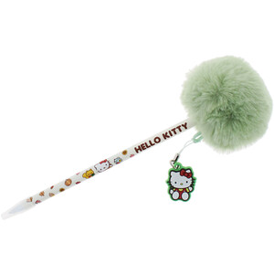 Pumpkin Hello Kitty Pom Pom Pen - Green and White by Hello Kitty