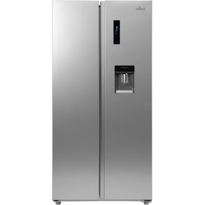 Willow WSBS84DS 430L Total No Frost American Style Fridge Freezer - Silver by Willow